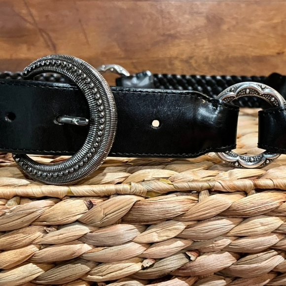 Brighton Black Braided Boho Belt, 34 L - Picture 2 of 5